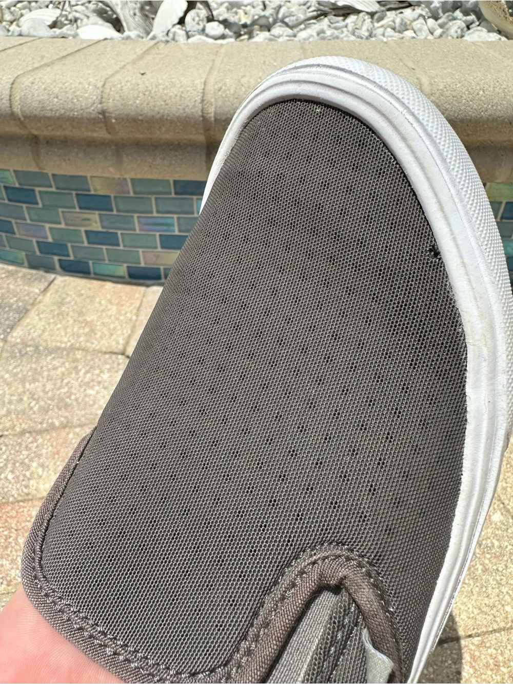 Vans Classic Slip-On Deck Shoe (Charcoal Gray)